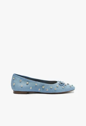 Arissa Shine Denim Flat