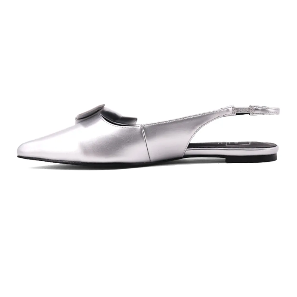 Audrey Metallic Sling Back Ballet Flats