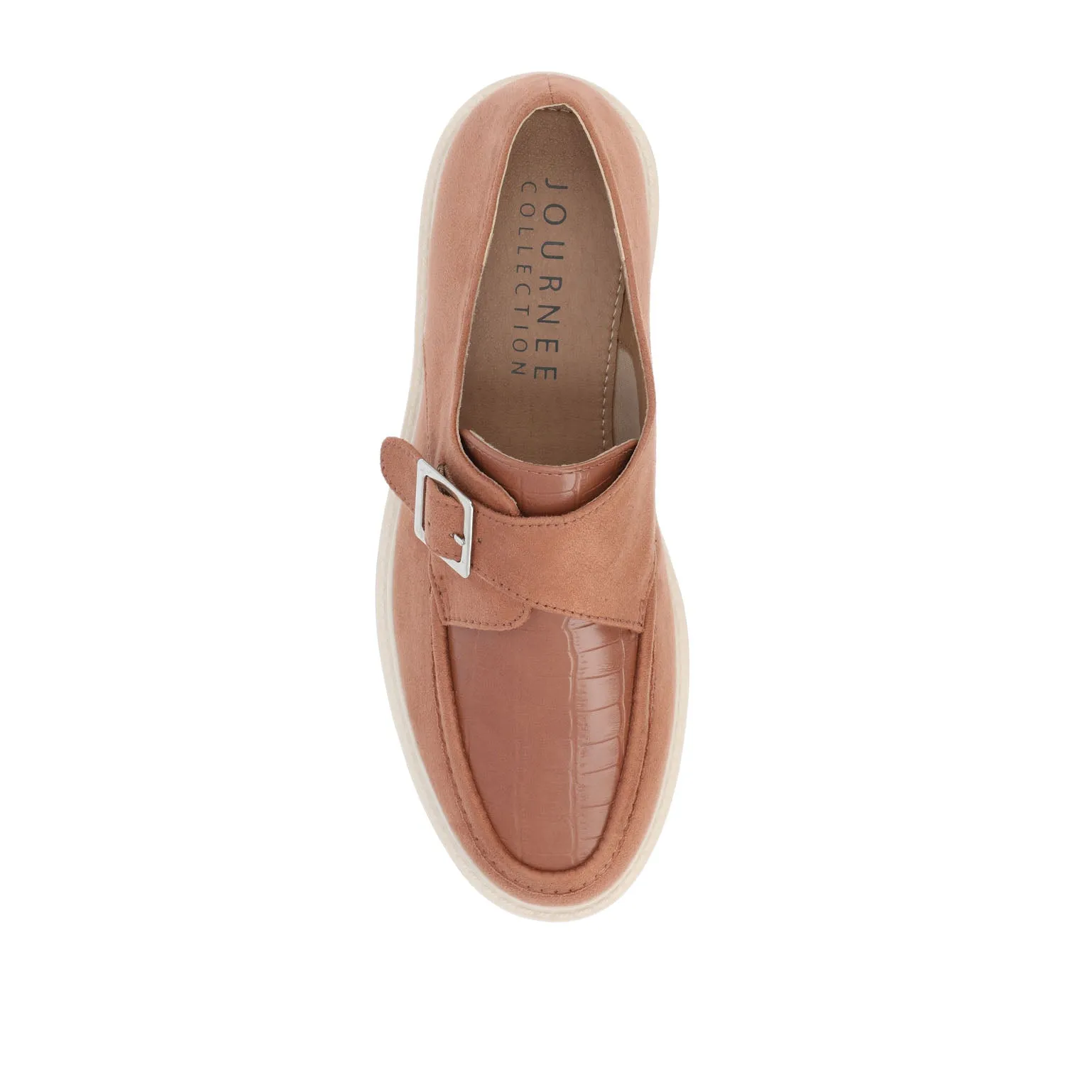 AZULA OXFORD FLATS IN FAUX LEATHER