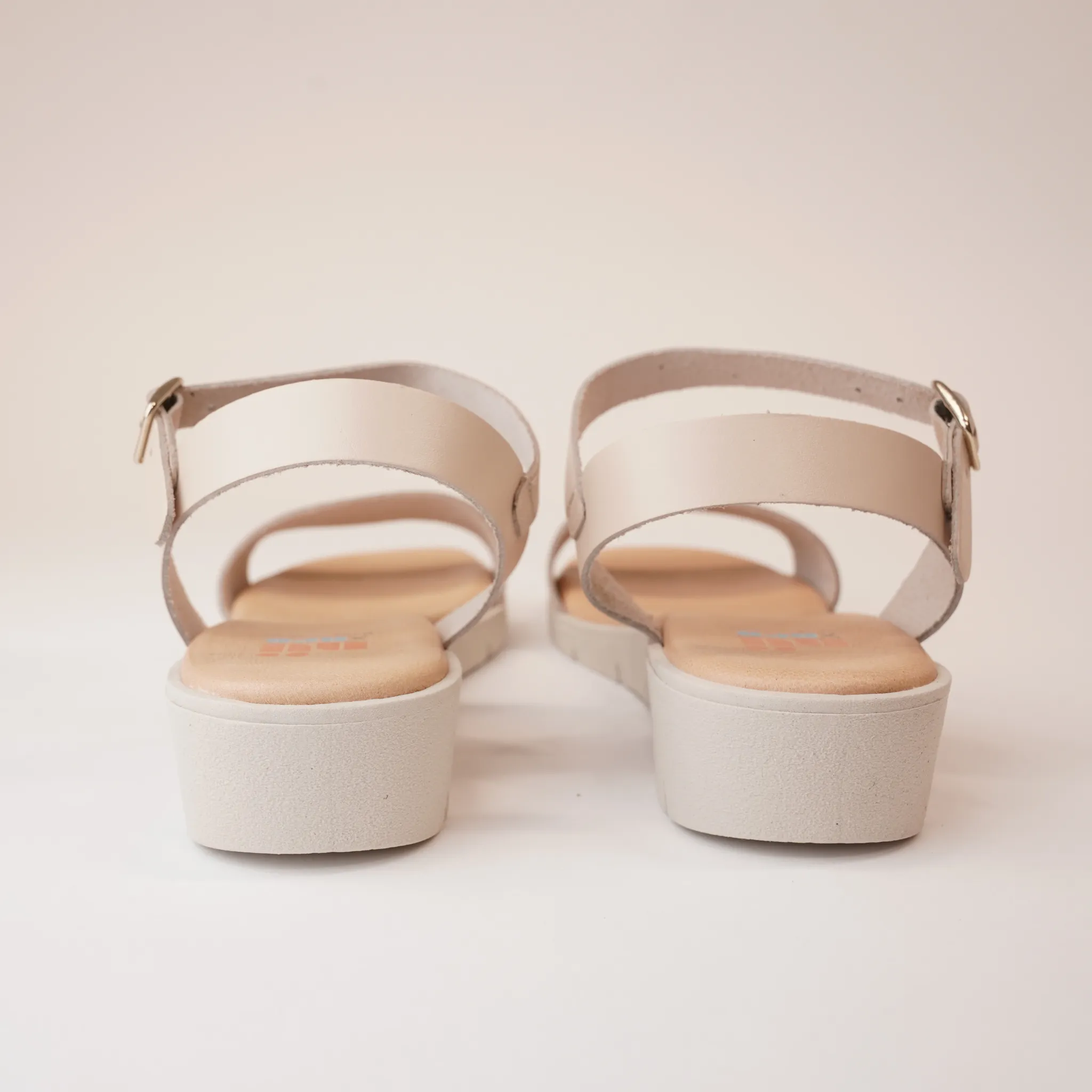 Bella Cream Leather Sandals