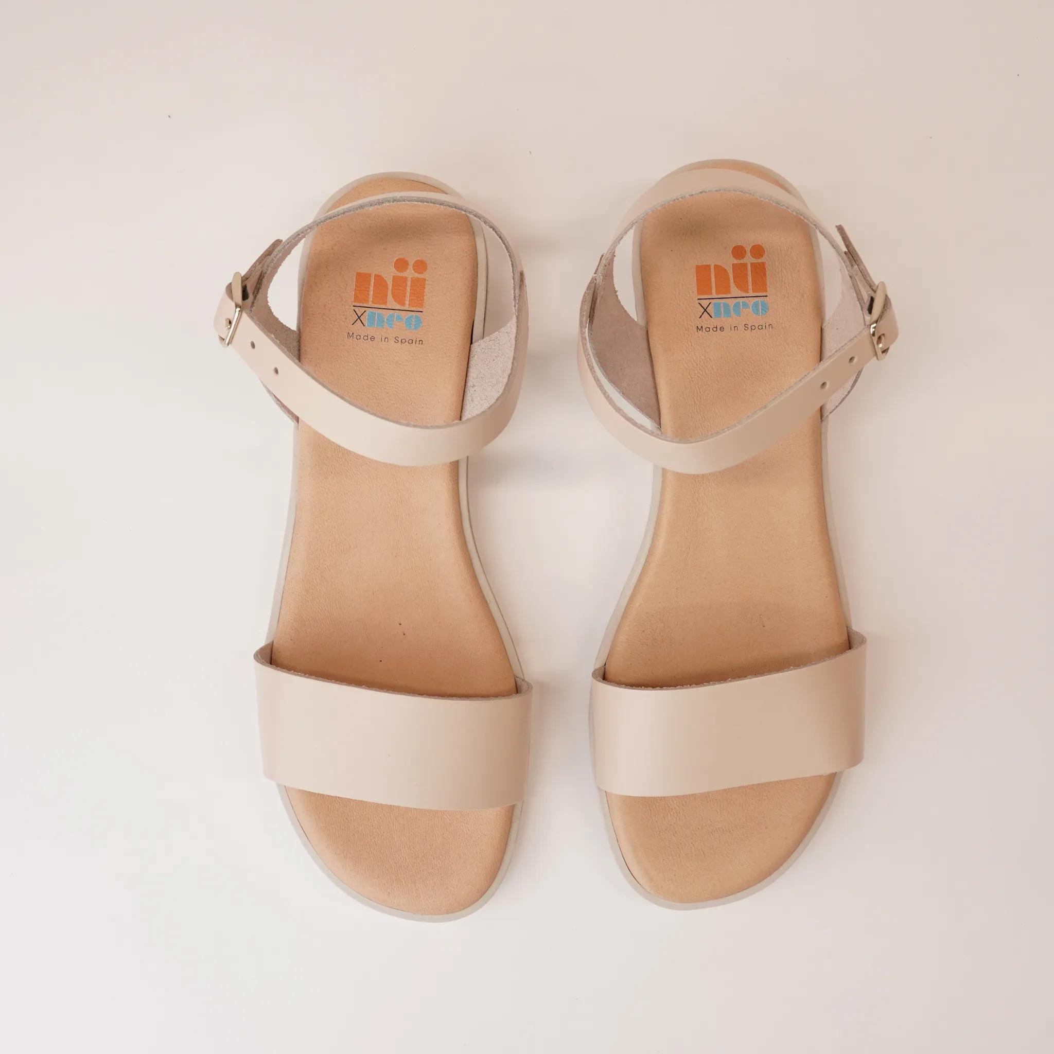 Bella Cream Leather Sandals