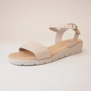 Bella Cream Leather Sandals