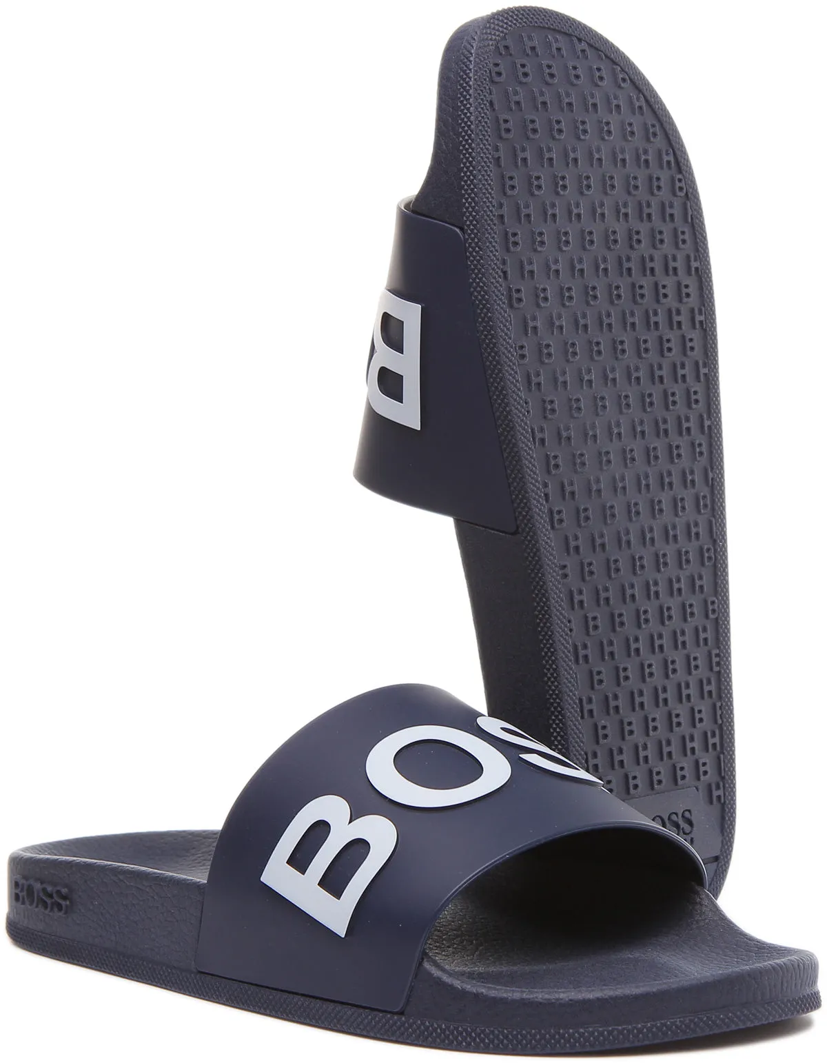 Boss Bay Sliders In Navy For Men