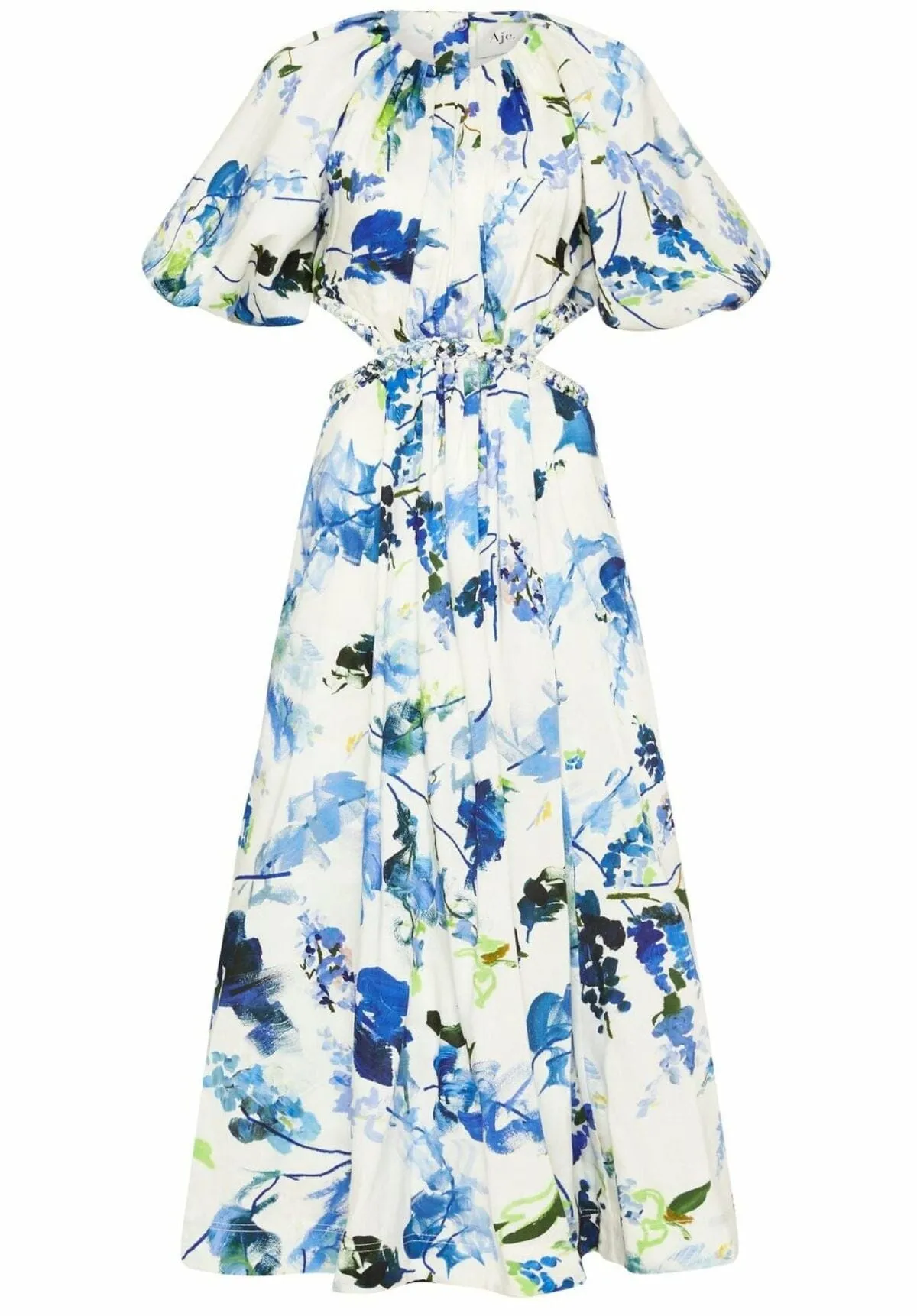 Capucine Puff Sleeve Midi - Lavenders of Province Print