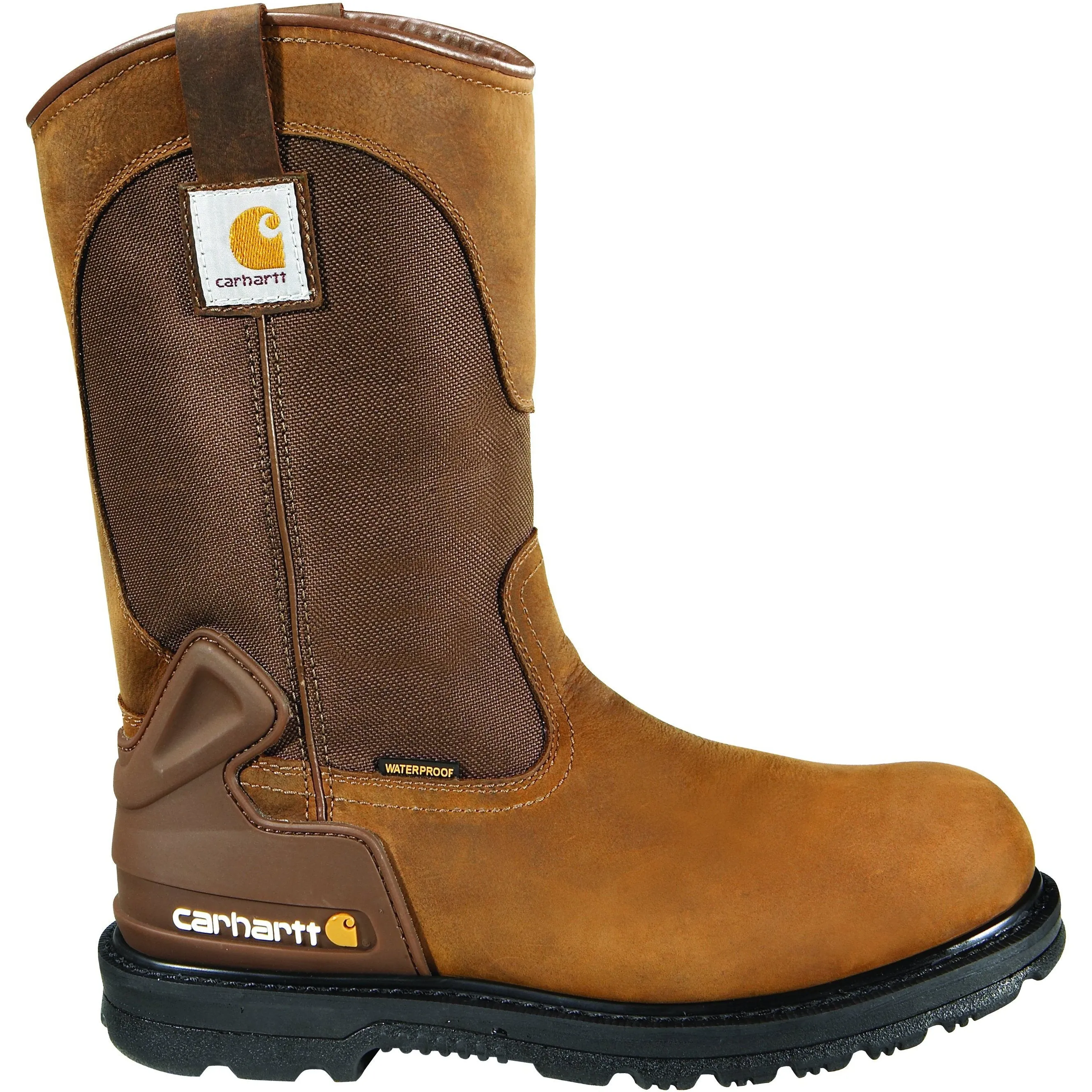 Carhartt Men's 11" Soft Toe WP Wellington Work Boot - Brown - CMP1100