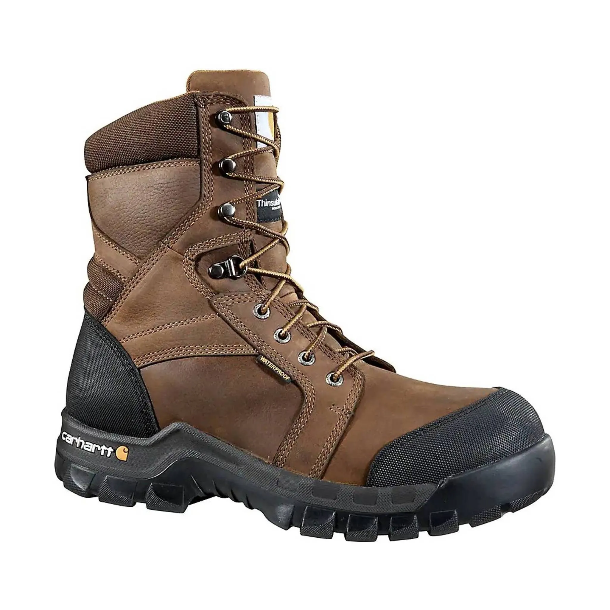 Carhartt Men's Rugged Flex 8-Inch Insulated Composite Toe Work Boot - Dark Brown Oil Tanned