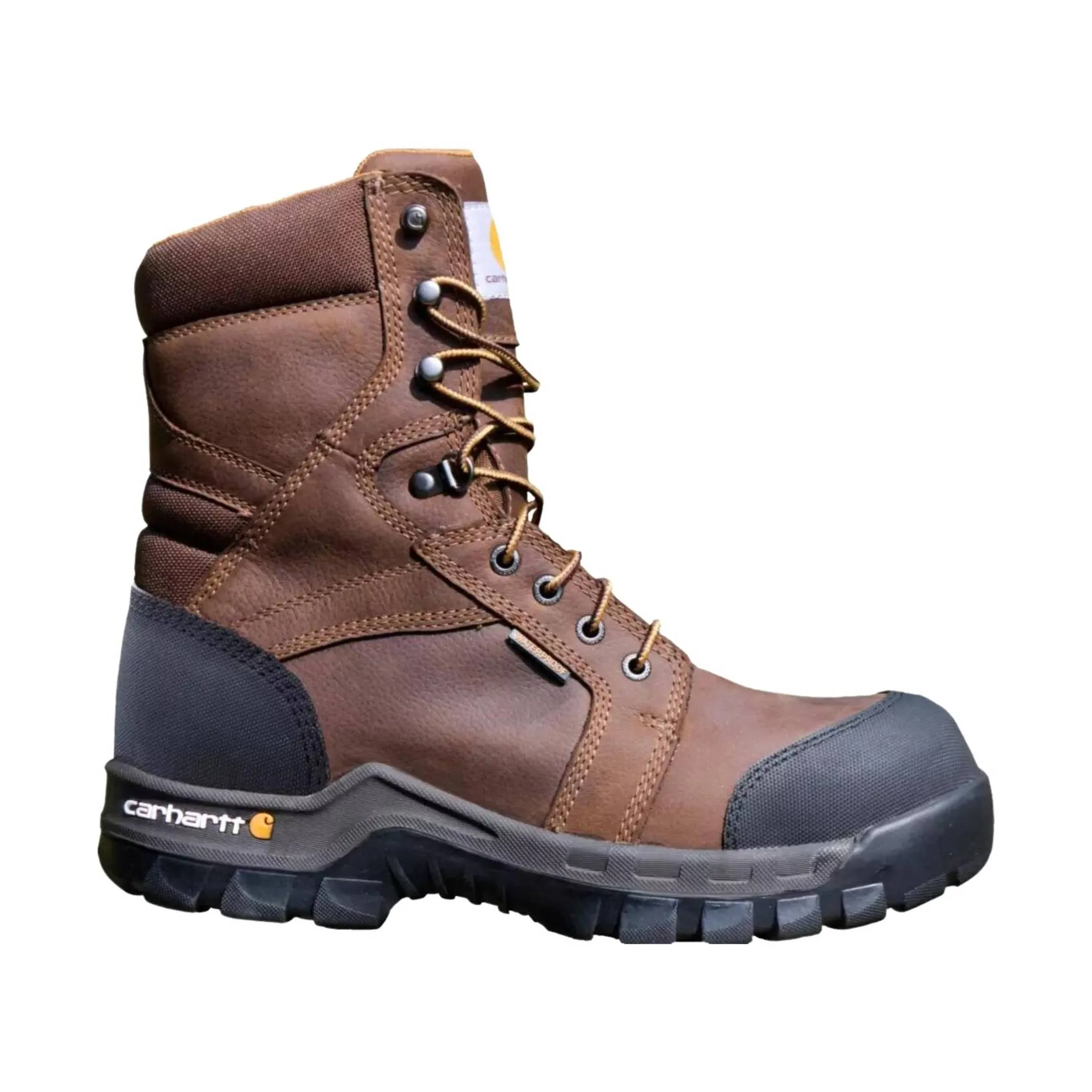 Carhartt Men's Rugged Flex 8-Inch Insulated Composite Toe Work Boot - Dark Brown Oil Tanned