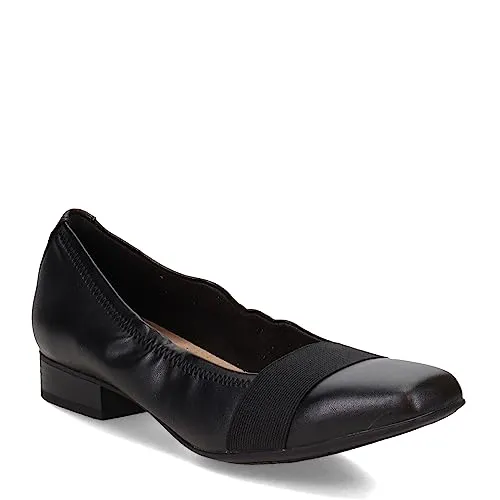 Clarks Women's Tilmont Slip Ballet Flat, Black, 8.5