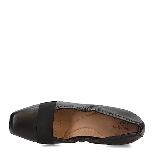 Clarks Women's Tilmont Slip Ballet Flat, Black, 8.5