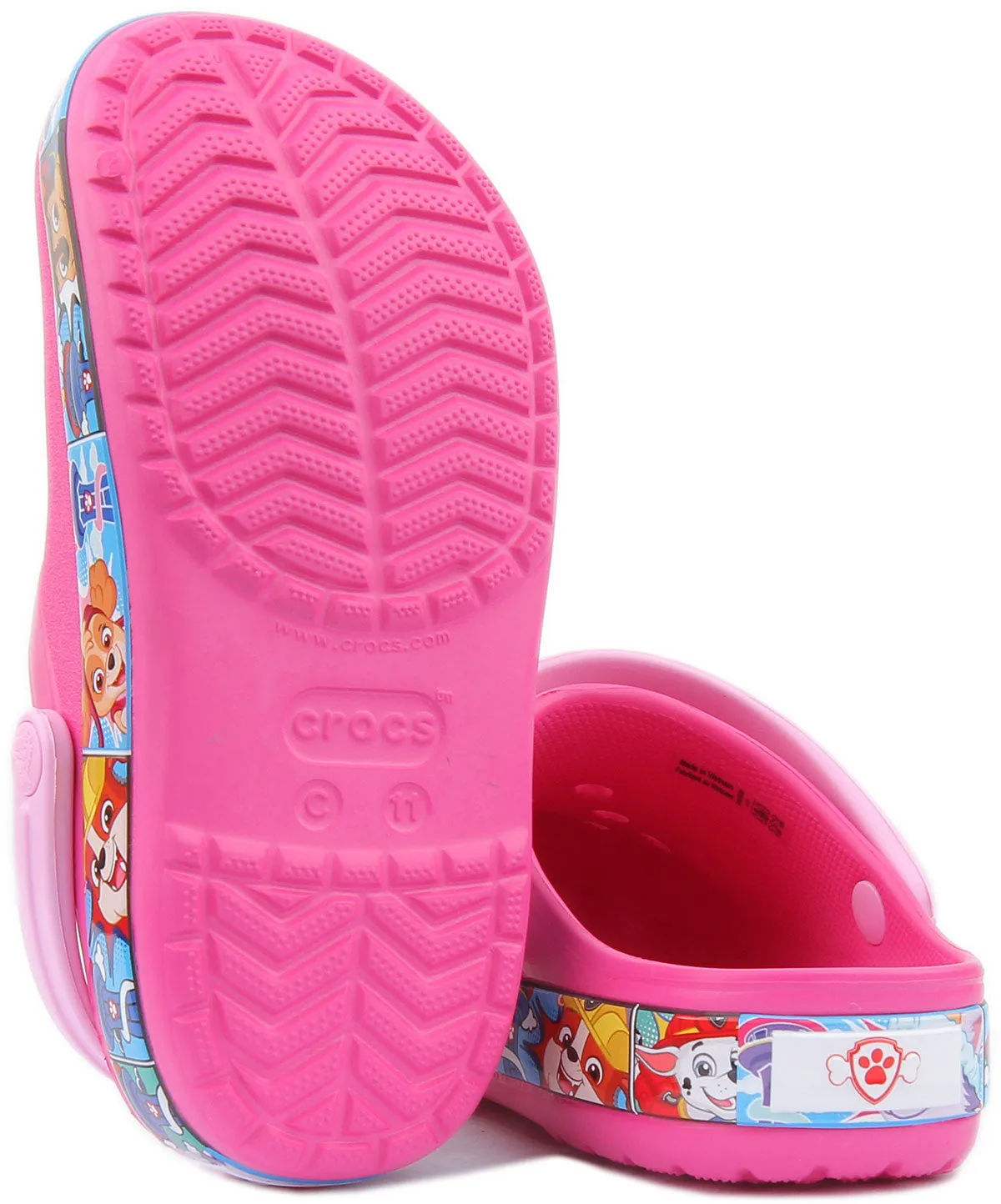 Crocs Classic Kids Paw Patrol In Fuchsia For Kids