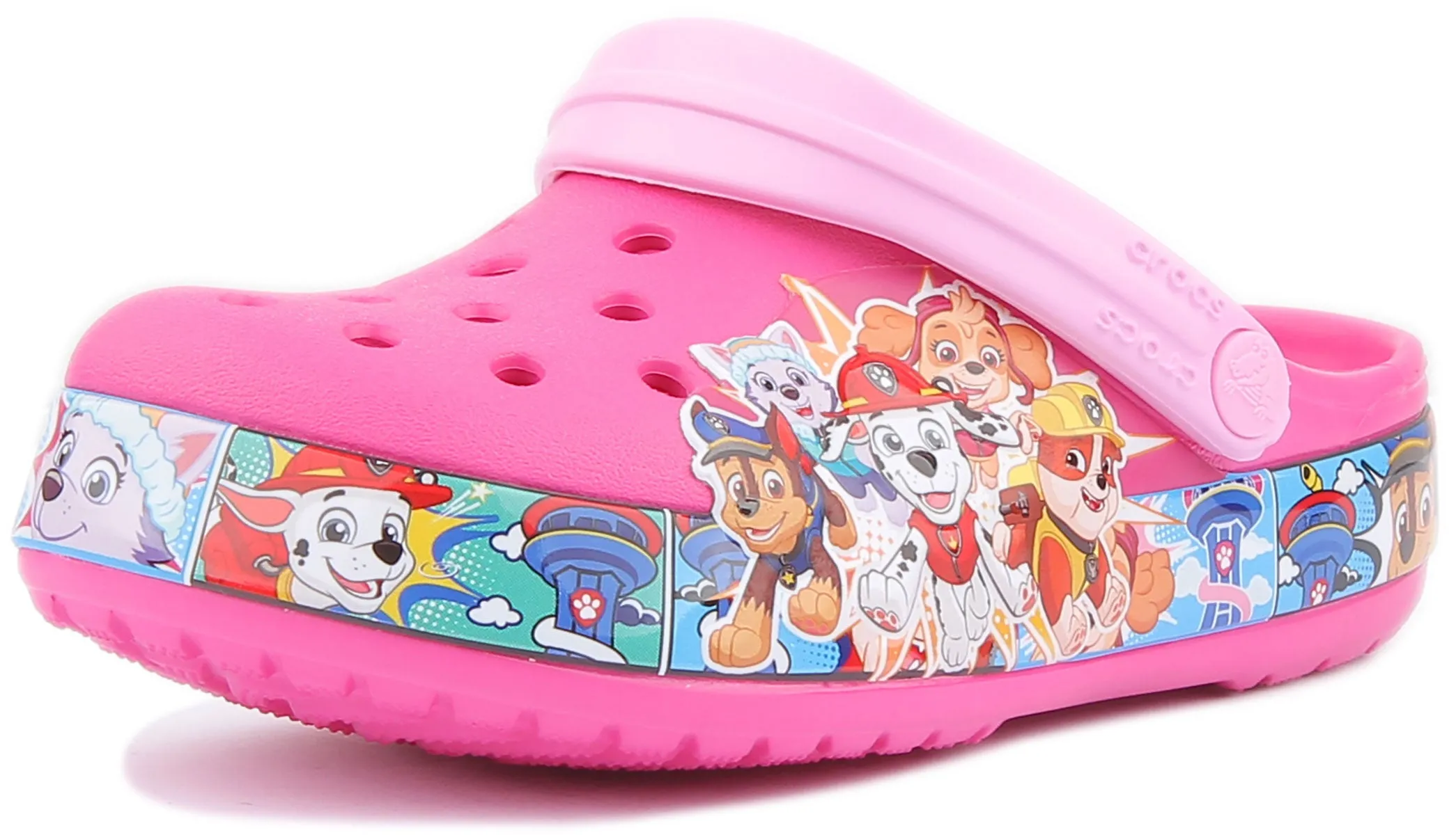 Crocs Classic Kids Paw Patrol In Fuchsia For Kids