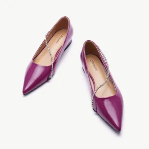 Crystal Chain Flats (Aida) Purple