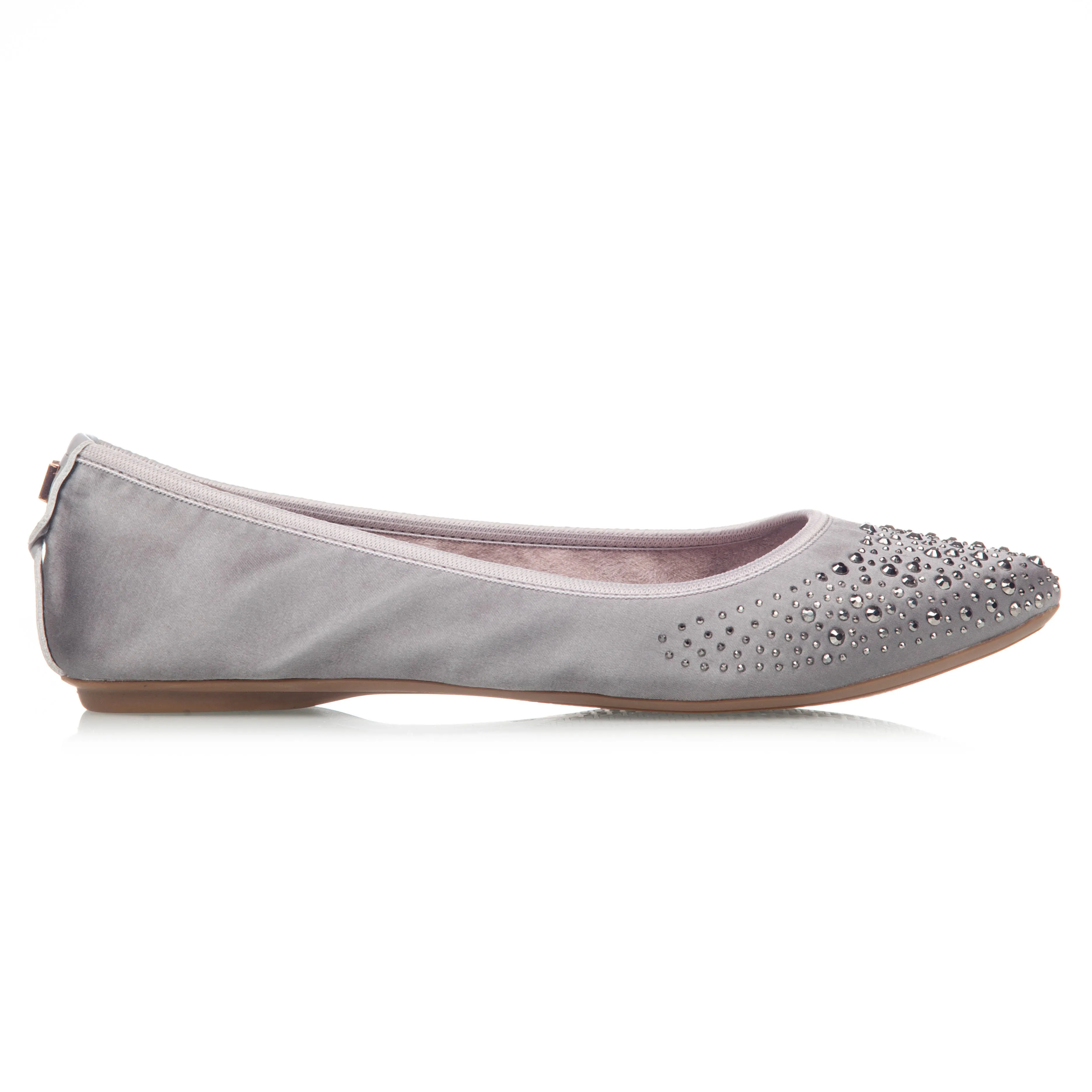 JANEY Ballet Flat Shoes - Stone Crystal