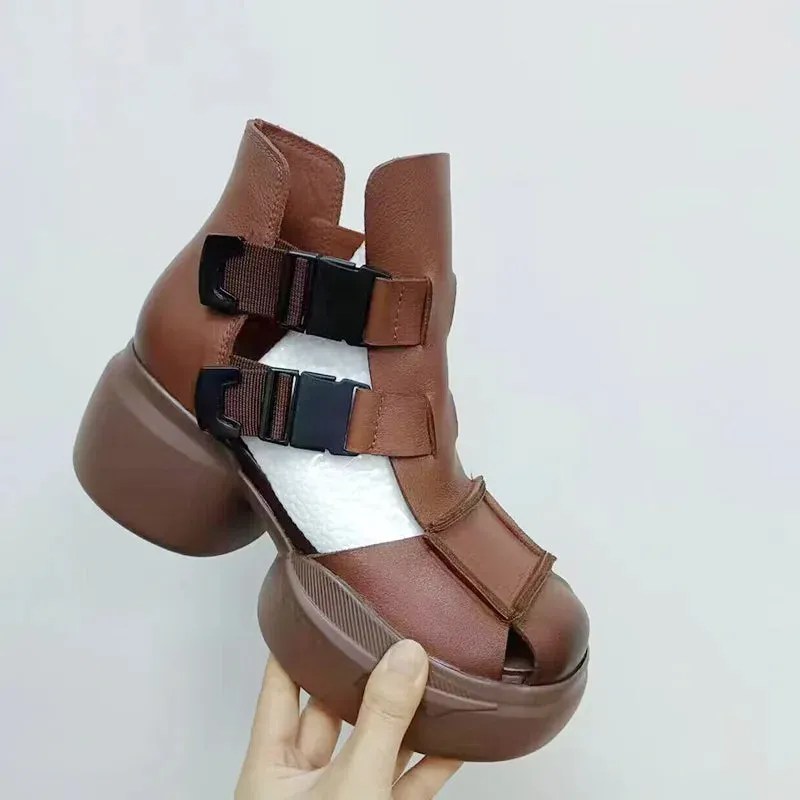 Joskaa 2024 New Summer Breathable Chunky Sandals