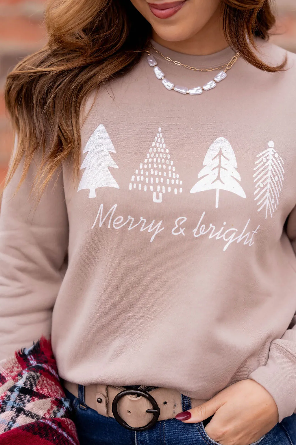 Merry & Bright Tree Graphic Crewneck