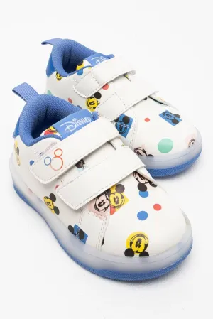 Mickey Mouse Light Up Sneaker Blue & White