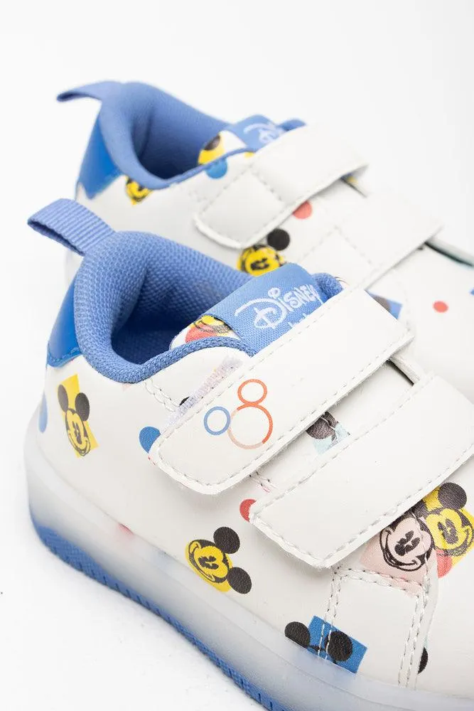 Mickey Mouse Light Up Sneaker Blue & White