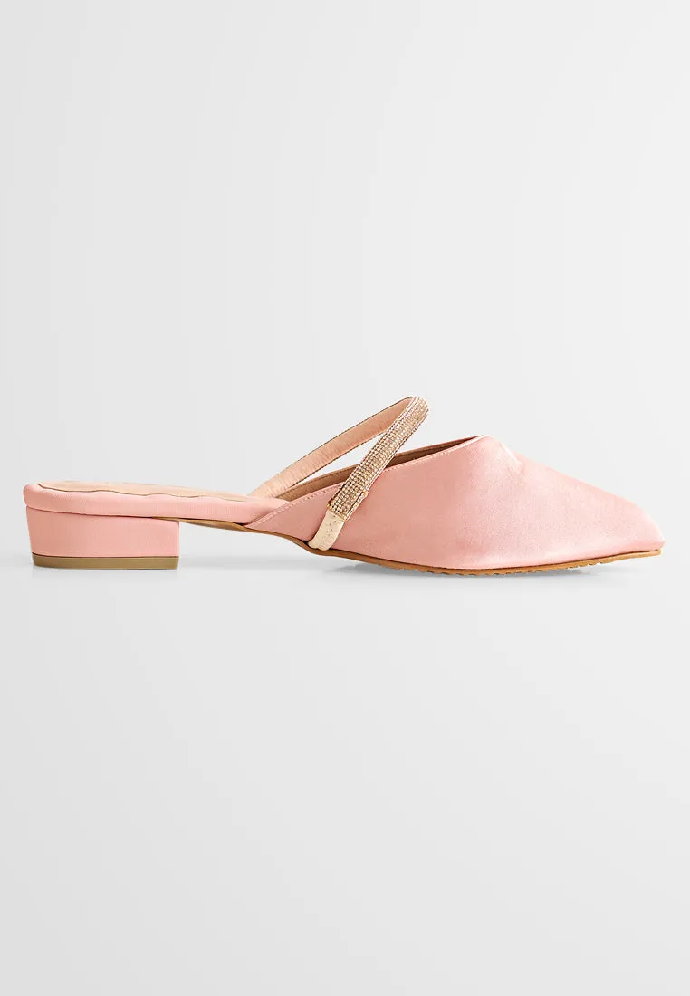 Monay Silk Shine Pointed Slip On Flats