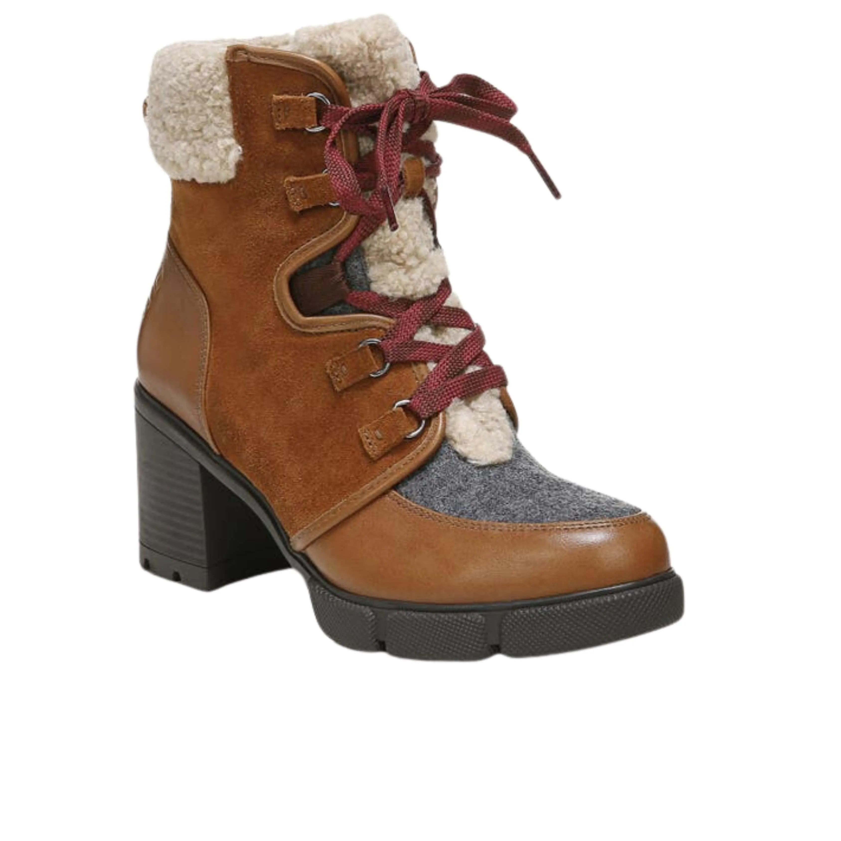 NATURALIZER - Leather Cold Weather Combat & Lace-up Boots