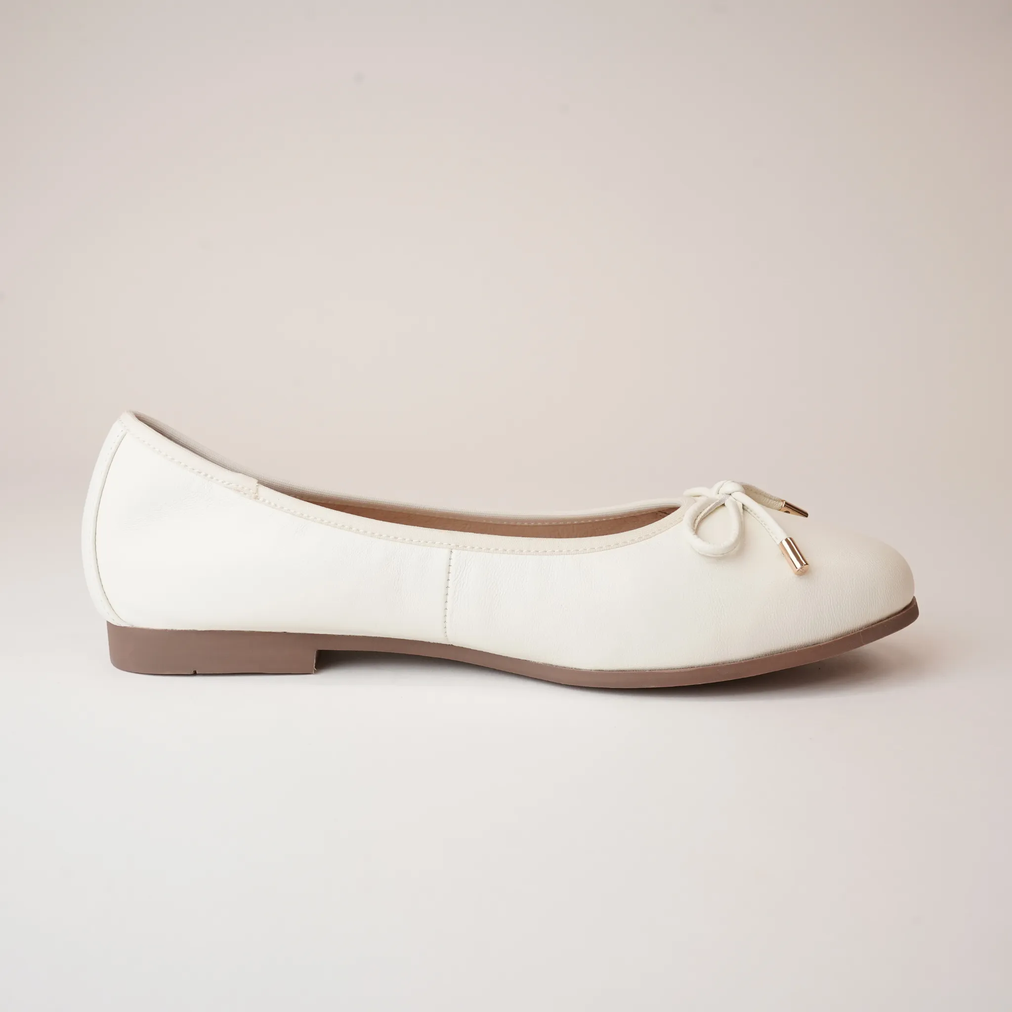 Picture Nude Leather Ballet Flats