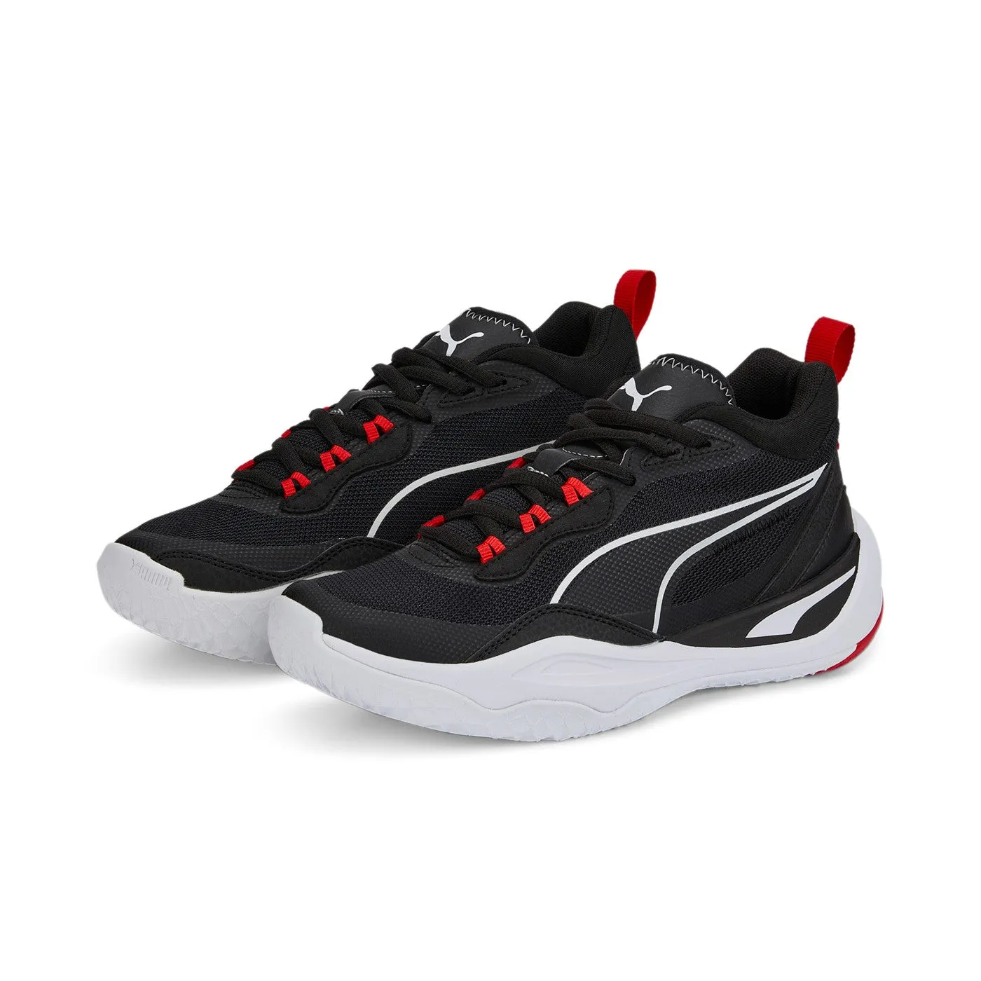 Puma Scarpa da pallacanestro da ragazzo Playmaker 387353 01 nero-bianco-rosso