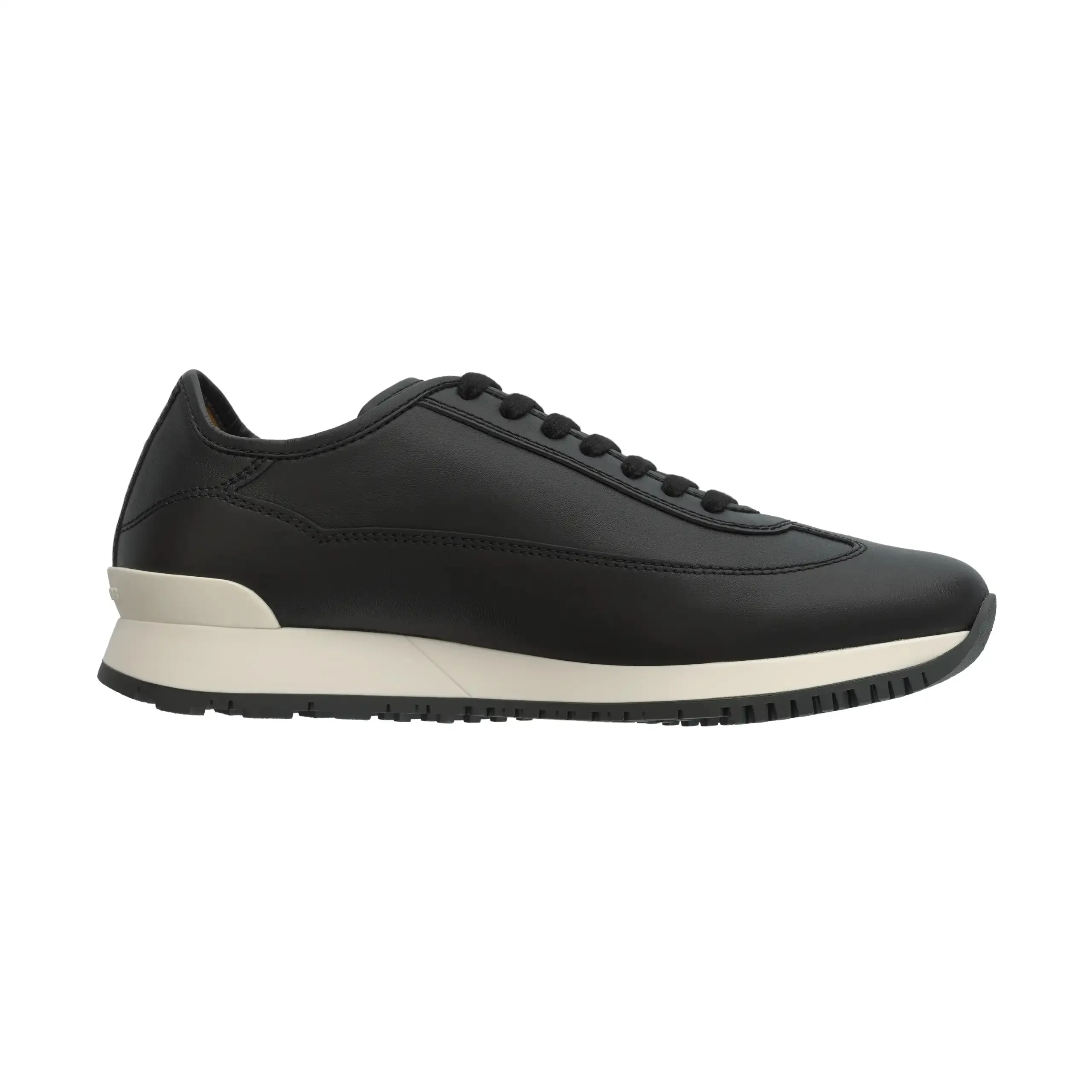 "Foundry II" Calf Leather Sneakers in Black