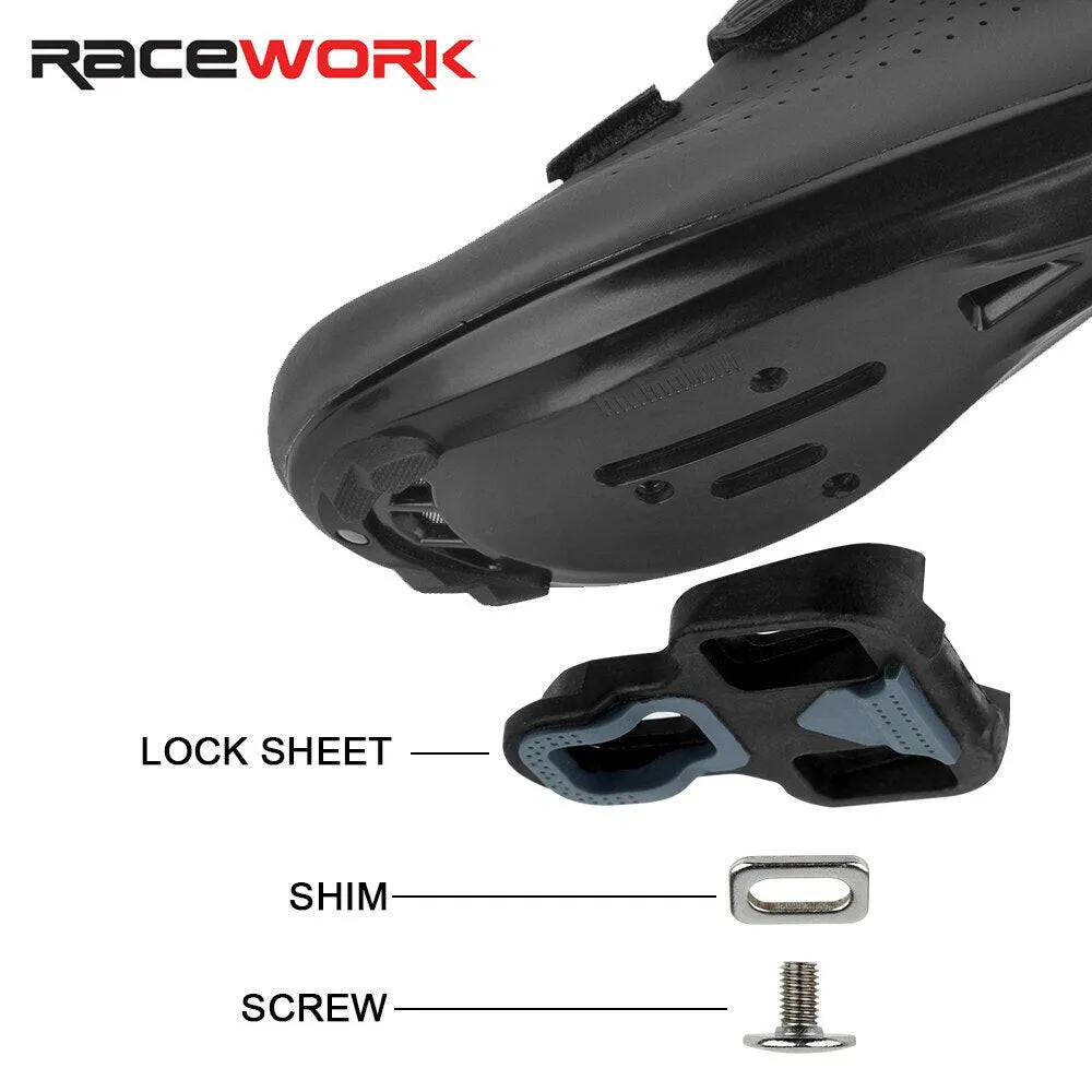 RACEWORK Road Bike Pedal Carbon Fiber Pattern Ultra Light Bearings Pedal For SPD Keo Self-Locking Bicycle Professional Pedals