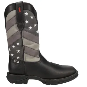 Rebel Faded Flag Patriotic Square Toe Wellington Boots