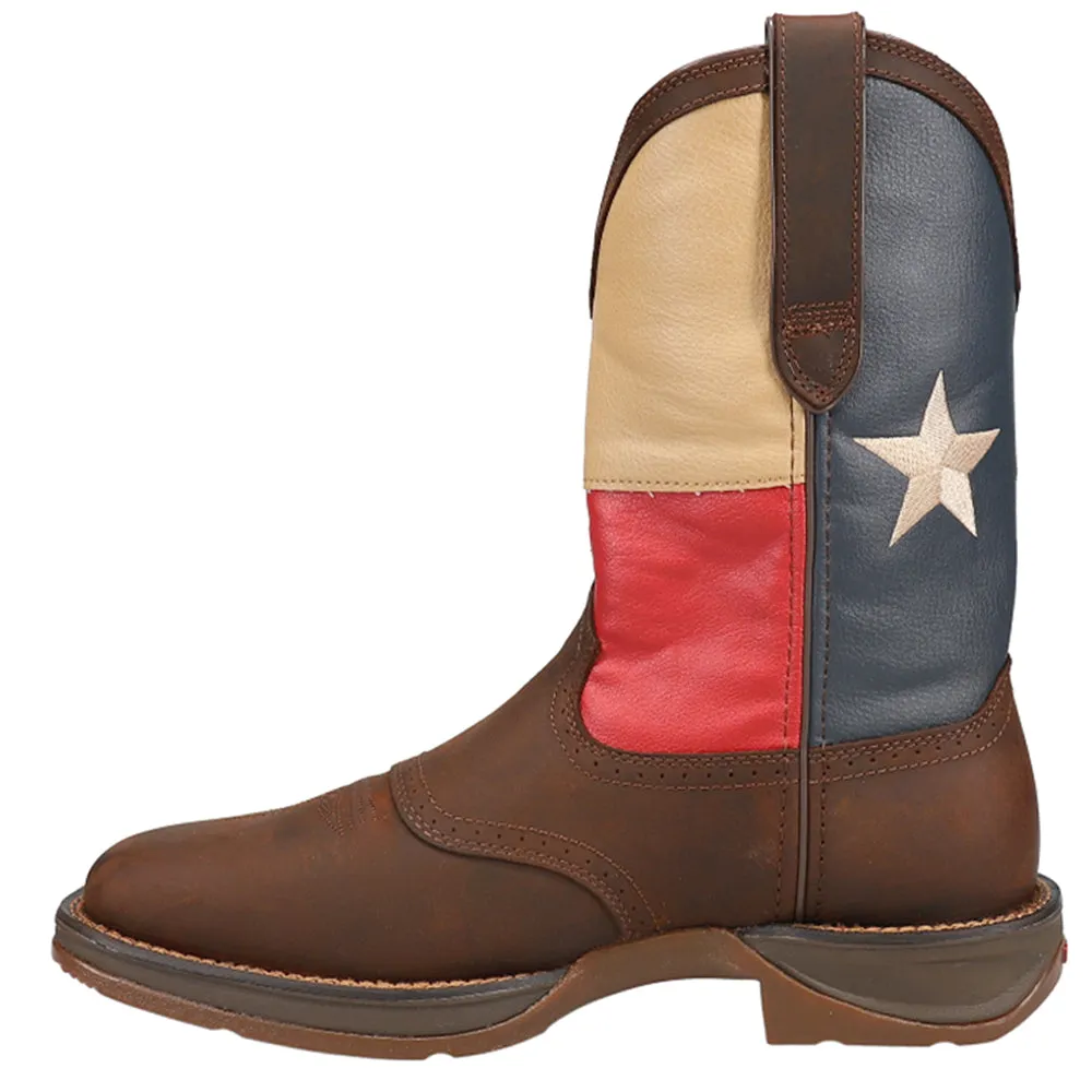 Rebel TX Flag Patriotic Wellington Square Toe Boots