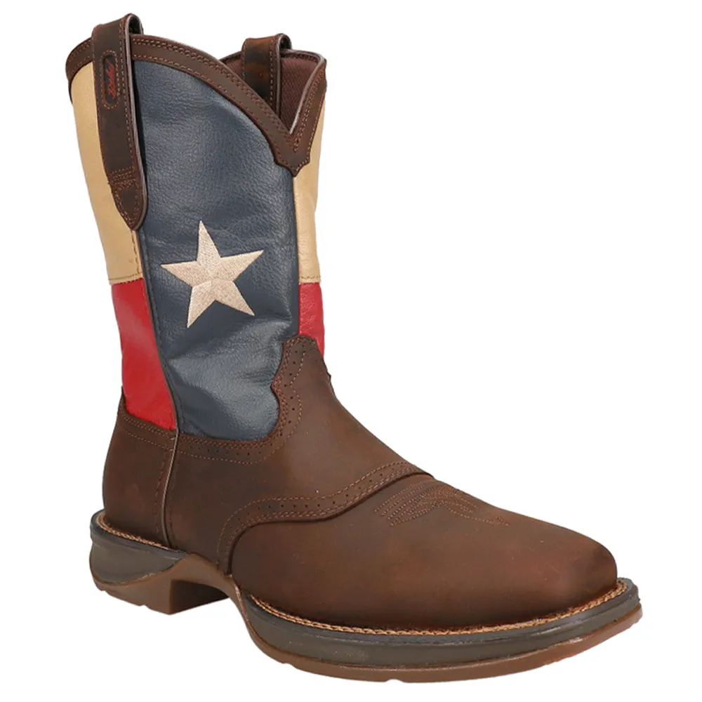 Rebel TX Flag Patriotic Wellington Square Toe Boots