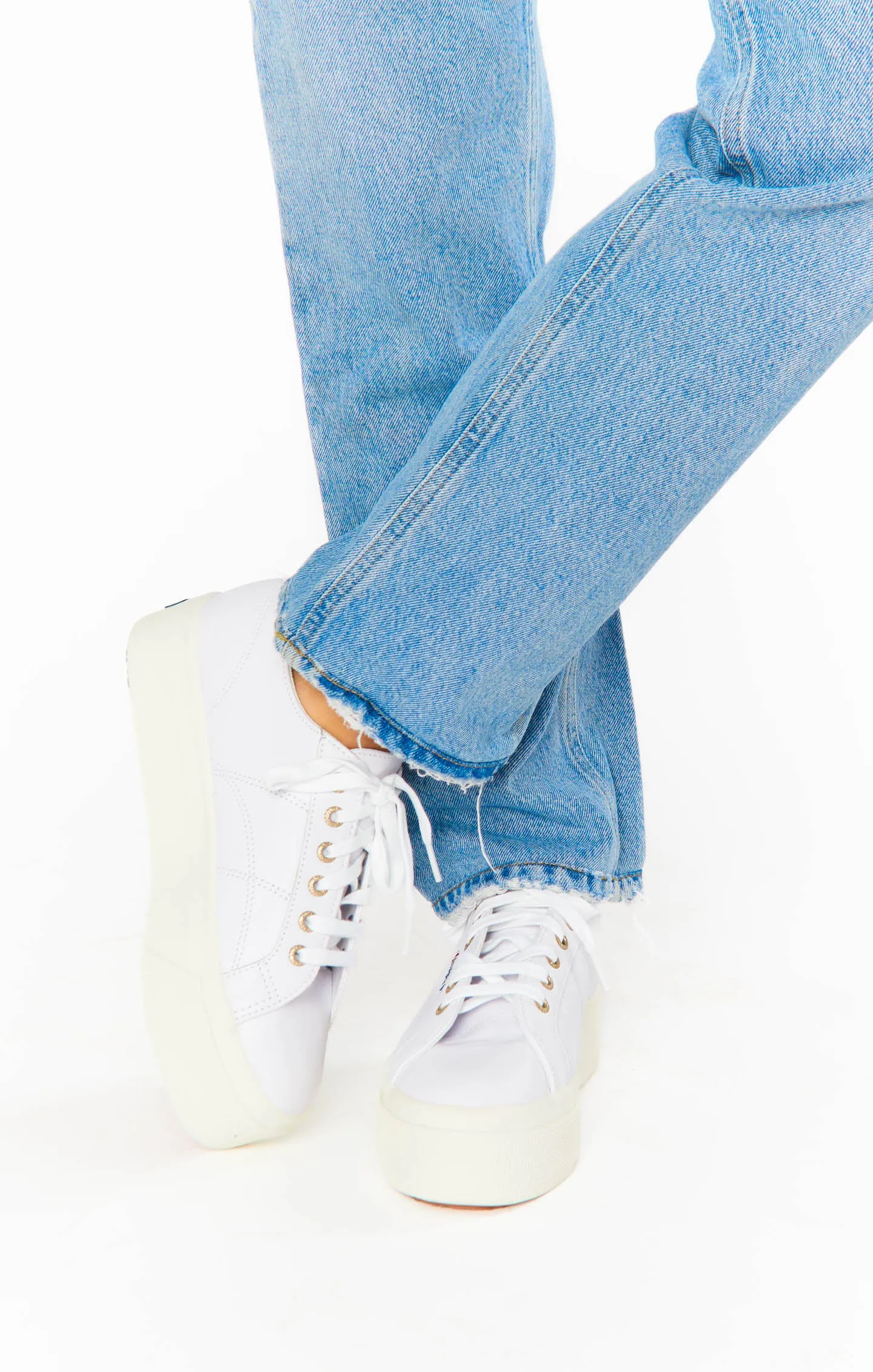 Superga 2790 Nappa Platform Sneakers ~ Optic White