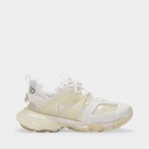 Track Clear Sole Sneakers in White Cream