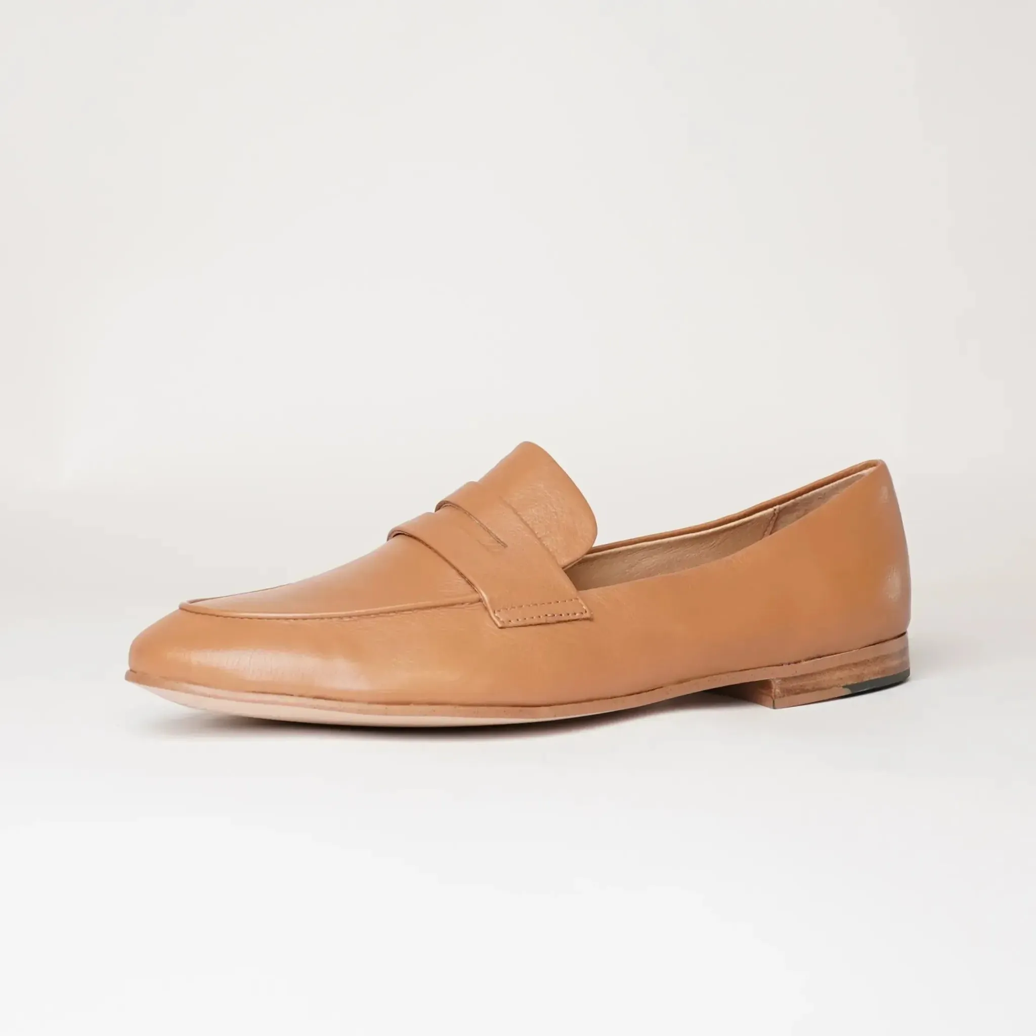 Ulani Dark Tan Leather Loafers