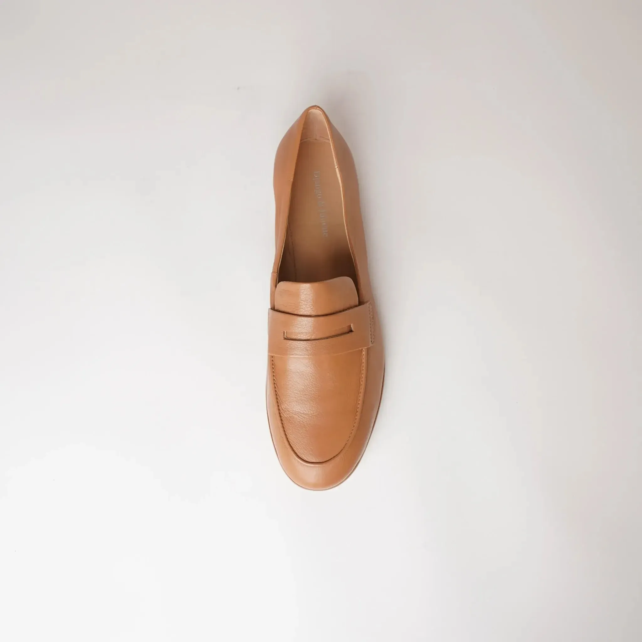 Ulani Dark Tan Leather Loafers