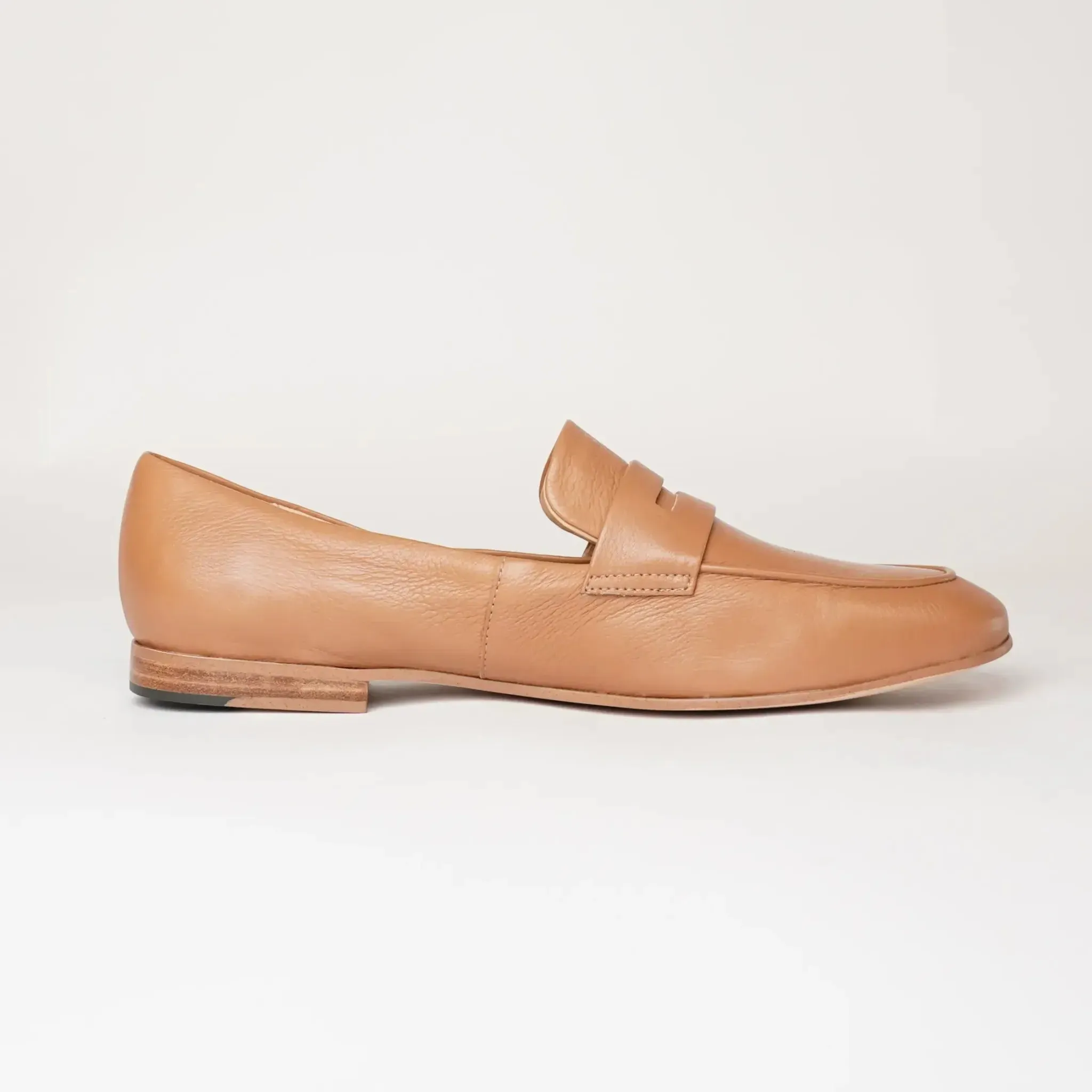 Ulani Dark Tan Leather Loafers