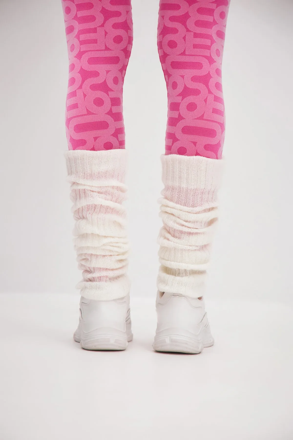 White Knitted Leg Warmers