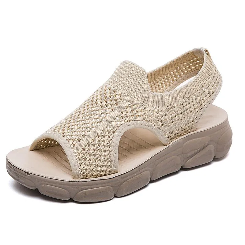 Women summer beach hollow breathable soft sole comfortable sandals