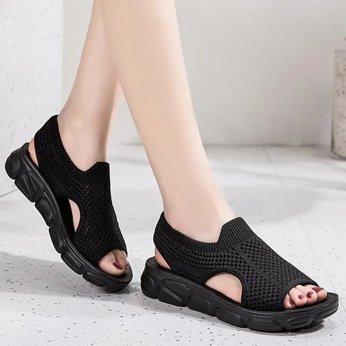 Women summer beach hollow breathable soft sole comfortable sandals