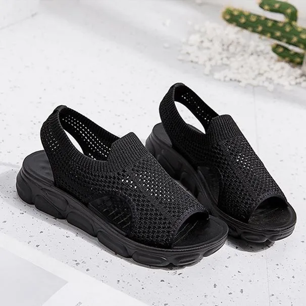 Women summer beach hollow breathable soft sole comfortable sandals