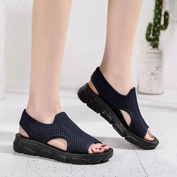 Women summer beach hollow breathable soft sole comfortable sandals