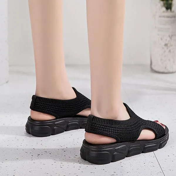 Women summer beach hollow breathable soft sole comfortable sandals