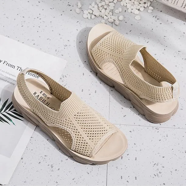 Women summer beach hollow breathable soft sole comfortable sandals