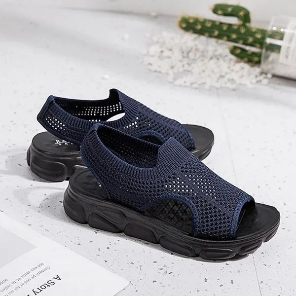 Women summer beach hollow breathable soft sole comfortable sandals